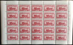 C 337 Selo Primeira Estrada de Ferro no Brasil Trem Locomotiva 1954 Folha