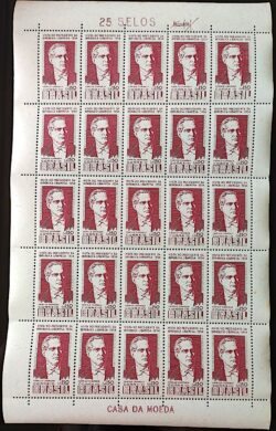 C 338 Selo Presidente do Libano Camille Chamoum 1954 Folha