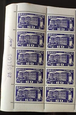 C 339 Selo Cinquentenario Irmaos Maristas Colegio Sao Jose Educacao Religiao 1954 Com Vinheta Com 10 Selos