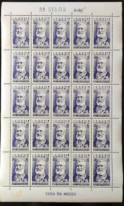 C 349 Selo Sesquicentenario Almirante Barroso Militar 1954 Folha