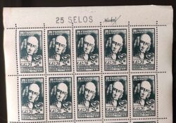 C 350 Selo Congresso Medico Mundial de Homeopatia Saude 1954 Com Vinheta Com 10 Selos