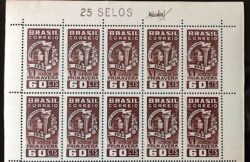 C 354 Selo Sextos Jogos da Primavera Rio de Janeiro Esporte 1954 Com Vinheta Com 10 Selos