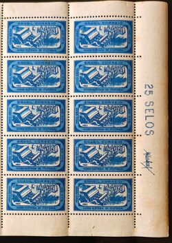 C 357 Selo Usina Hidreletrica de Itutinga Minas Gerais Energia Economia 1955 Com Vinheta Com 10