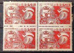 C 402 Selo Sesquicentenario Fuzileiros Navais Marinha Navio 1958 Quadra