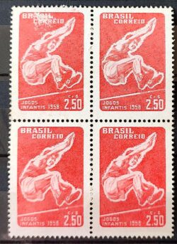 C 407 Selo Jogos Infantis Rio de Janeiro Crianca Infantil 1958 Quadra