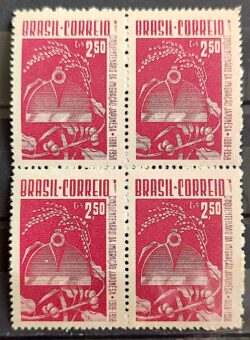 C 413 Selo Cinquentenario da Imigracao Japonesa Japao 1958 Quadra