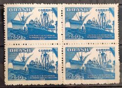 C 419 Selo Marinha Mercante Navio 1958 Quadra