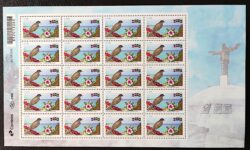 C 3985 Selo Relacoes Diplomaticas Brasil Republica Dominicana Ave Passaro Bandeira Flor 2021 Folha