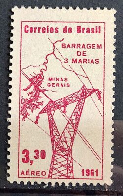 A 103 Selo Aereo Barragem Tres Marias Energia Eletrica Mapa 1961 1