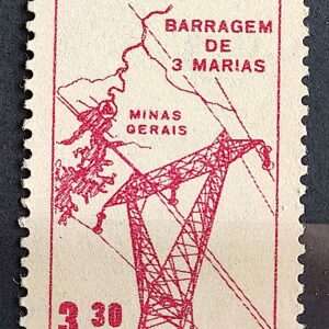 A 103 Selo Aereo Barragem Tres Marias Energia Eletrica Mapa 1961 1