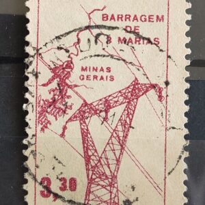 A 103 Selo Aereo Barragem Tres Marias Energia Eletrica Mapa 1961 Circulado 2