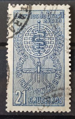 A 104 Selo Campanha Erradicacao da Malaria Saude 1962 Circulado 3