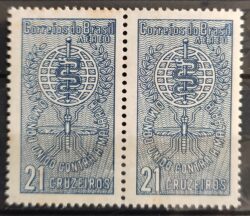 A 104 Selo Campanha Erradicacao da Malaria Saude 1962 Dupla