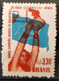 A 87 Selo Brasil Campeao Mundial de Basquete 1959 3