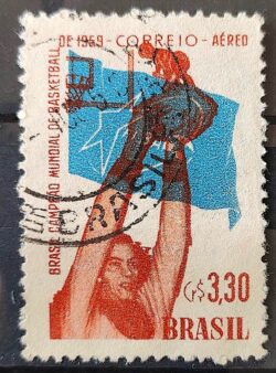 A 87 Selo Brasil Campeao Mundial de Basquete 1959 Circulado 11