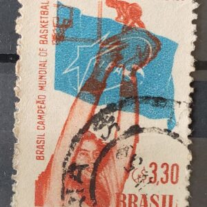 A 87 Selo Brasil Campeao Mundial de Basquete 1959 Circulado 12