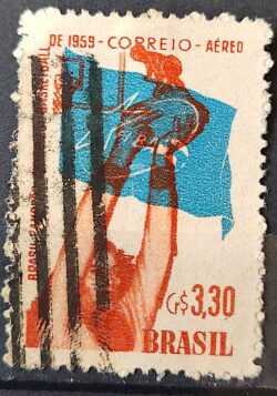 A 87 Selo Brasil Campeao Mundial de Basquete 1959 Circulado 2