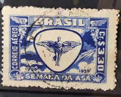 A 88 Selo Aereo Semana da Asa Aviao Aviacao 1959 Circulado 1