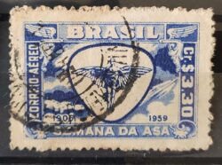 A 88 Selo Aereo Semana da Asa Aviao Aviacao 1959 Circulado 6