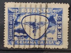 A 88 Selo Aereo Semana da Asa Aviao Aviacao 1959 Circulado 8