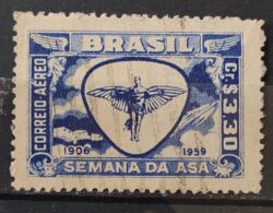 A 88 Selo Aereo Semana da Asa Aviao Aviacao 1959 Circulado 9