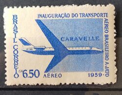 A 89 Selo Aereo Transporte Aereo Brasileiro a Jato Aviao Caravelle 1959 1