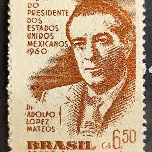 A 90 Selo Presidente do Mexico Adolfo Lopes Mateos 1960 2