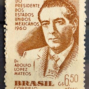 A 90 Selo Presidente do Mexico Adolfo Lopes Mateos 1960 3