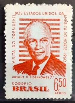 A 91 Selo Presidente dos Estados Unidos Eisenhower 1960 3