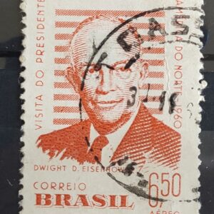 A 91 Selo Presidente dos Estados Unidos Eisenhower 1960 Circulado 1