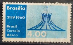 A 94 Selo Aereo Inauguracao de Brasilia Catedral Religiao 1960 2