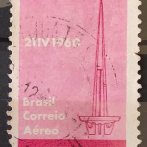 A 95 Selo Aereo Inauguracao de Brasilia Torre de TV Comunicacao 1960 Circulado 6