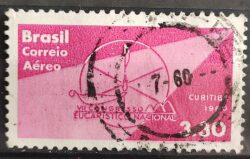 A 97 Selo Congresso Eucaristico Nacional Curitiba 1960 Circulado 1