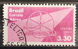 A 97 Selo Congresso Eucaristico Nacional Curitiba 1960 Circulado 2