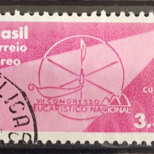 A 97 Selo Congresso Eucaristico Nacional Curitiba 1960 Circulado 2
