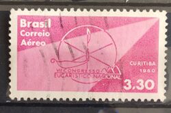 A 97 Selo Congresso Eucaristico Nacional Curitiba 1960 Circulado 3