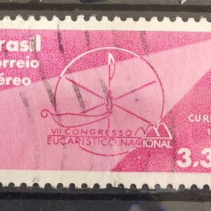 A 97 Selo Congresso Eucaristico Nacional Curitiba 1960 Circulado 3