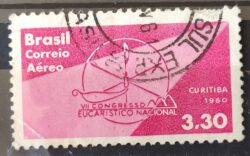 A 97 Selo Congresso Eucaristico Nacional Curitiba 1960 Circulado 5