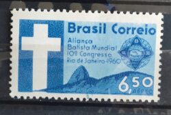 A 98 Selo Aereo Congresso da Alianca Batista Religiao 1960 Circulado 3