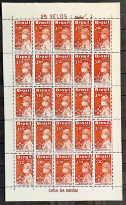 A 99 Selo Aereo Cinquentenario Escotismo Escoteiro 1960 Folha