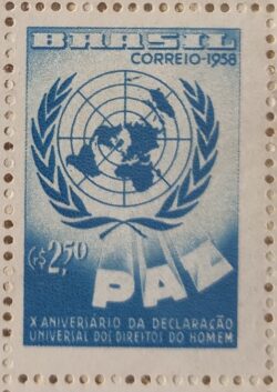 C 429 Selo Declaracao Universal dos Direitos do Homem Mapa 1958