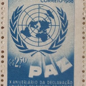 C 429 Selo Declaracao Universal dos Direitos do Homem Mapa 1958