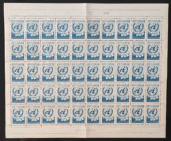 C 429 Selo Declaracao Universal dos Direitos do Homem Mapa 1958 Folha