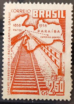 C 431 Selo Ferrovia Patos Campina Grande Trem Mapa 1959 1