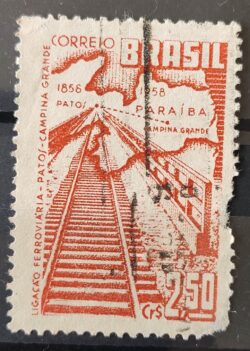 C 431 Selo Ferrovia Patos Campina Grande Trem Mapa 1959 Circulado 1
