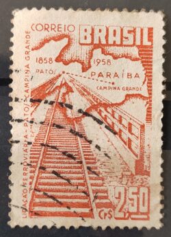 C 431 Selo Ferrovia Patos Campina Grande Trem Mapa 1959 Circulado 2