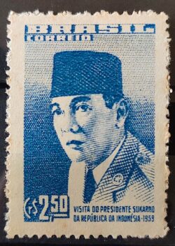 C 432 Selo Presidente Sukarno Indonesia 1959 1