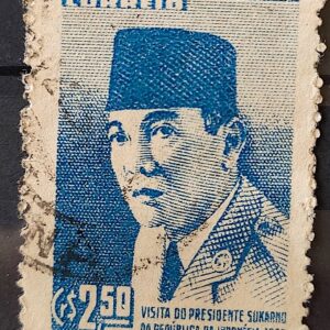 C 432 Selo Presidente Sukarno Indonesia 1959 Circulado 2