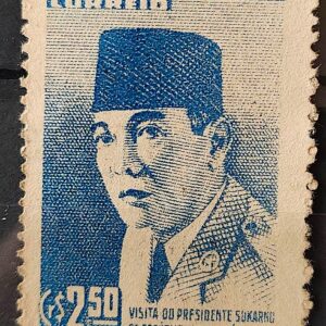 C 432 Selo Presidente Sukarno Indonesia 1959 Circulado 3