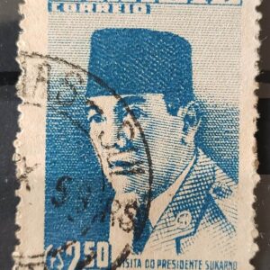 C 432 Selo Presidente Sukarno Indonesia 1959 Circulado 5